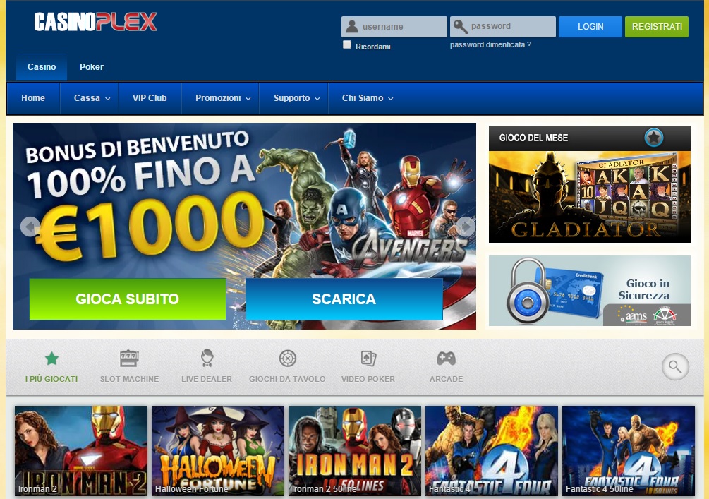 Visita CasinoPlex casino plex italia
