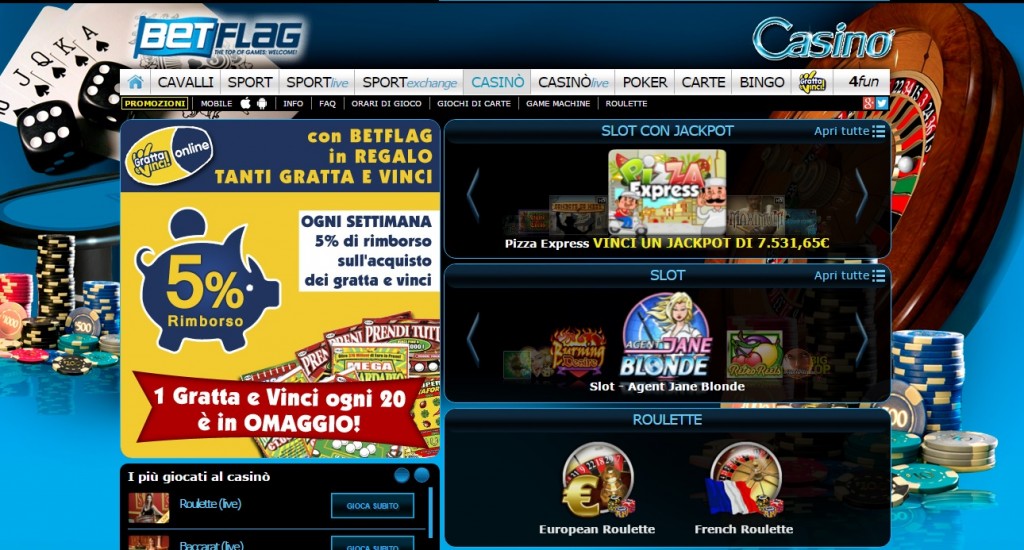 Visita BetFlag Casinò casino aams betflag